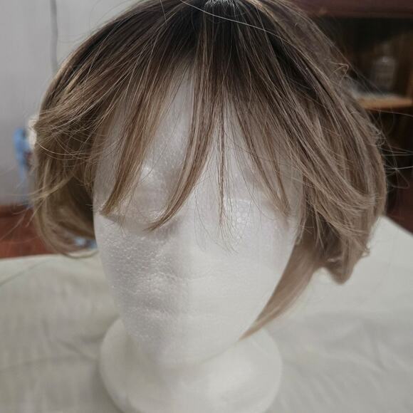 Address Unknown Other - Beautiful Synthetic Hair Topper with bangs for thinning hair!